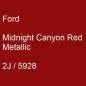 Preview: Ford, Midnight Canyon Red Metallic, 2J / 5928.